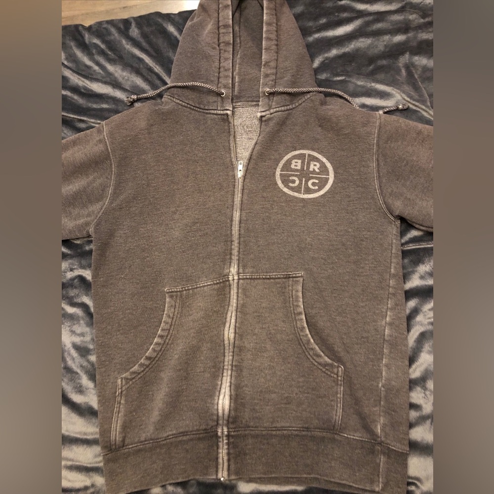 Black Rifle Coffee Company Men's M Full Zip Hoodie Sweatshirt Black